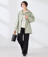 K2JED01089 a.v.v(アー・ヴェ・ヴェ) 【微撥水】フーテッドブルゾン ライトカーキ