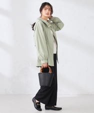 K2JED01089 a.v.v(アー・ヴェ・ヴェ) 【微撥水】フーテッドブルゾン ライトカーキ