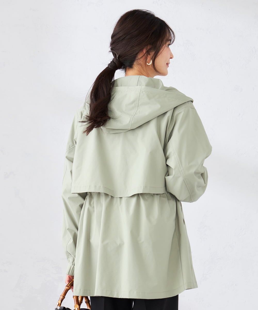 K2JED01089 a.v.v(アー・ヴェ・ヴェ) 【微撥水】フーテッドブルゾン ライトカーキ