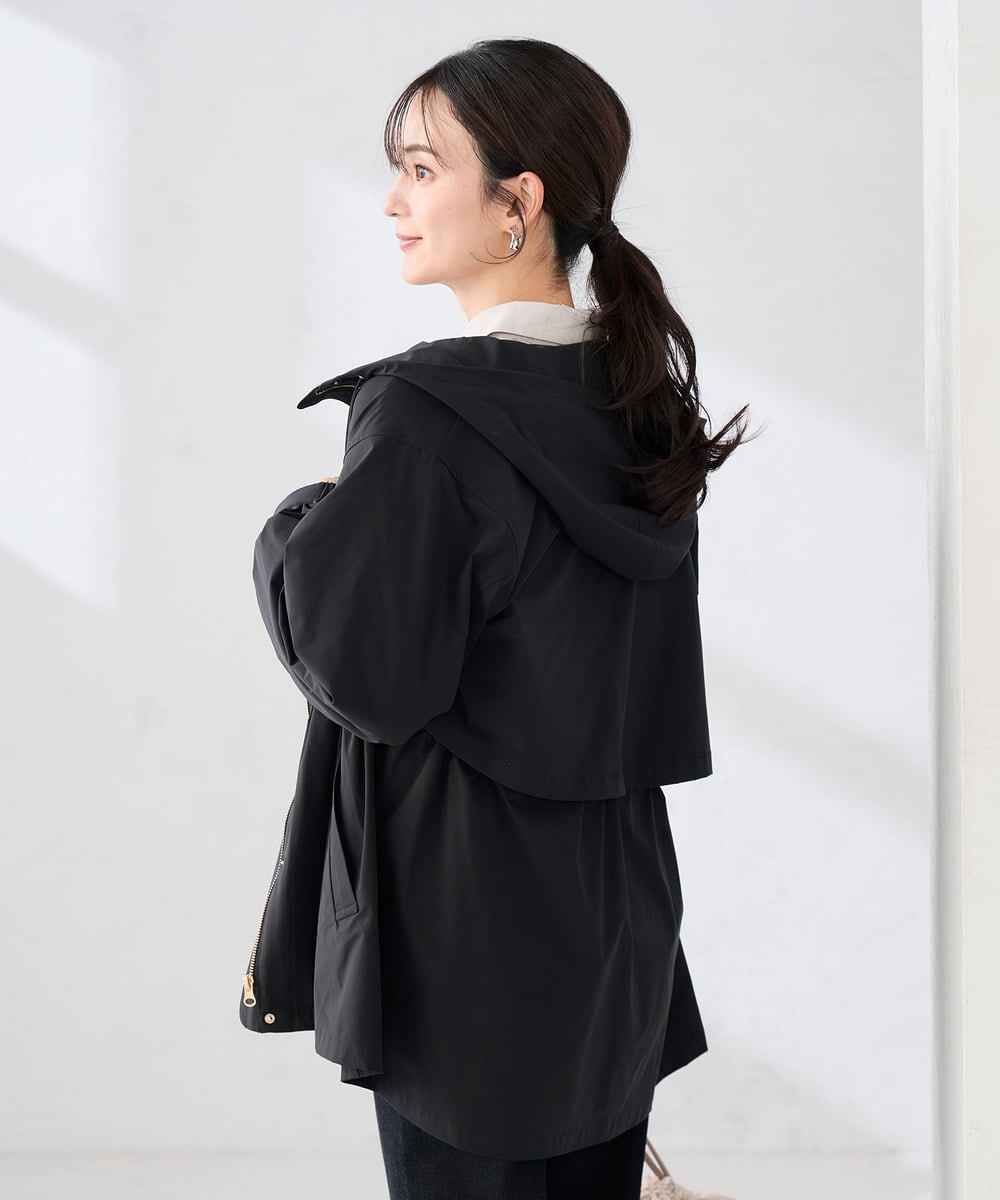 K2JED01089 a.v.v(アー・ヴェ・ヴェ) 【微撥水】フーテッドブルゾン ライトカーキ