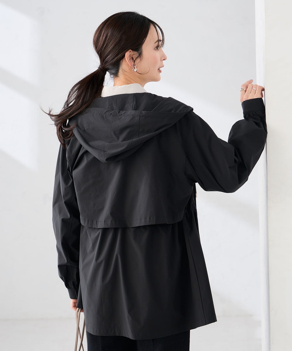 K2JED01089 a.v.v(アー・ヴェ・ヴェ) 【微撥水】フーテッドブルゾン ライトカーキ