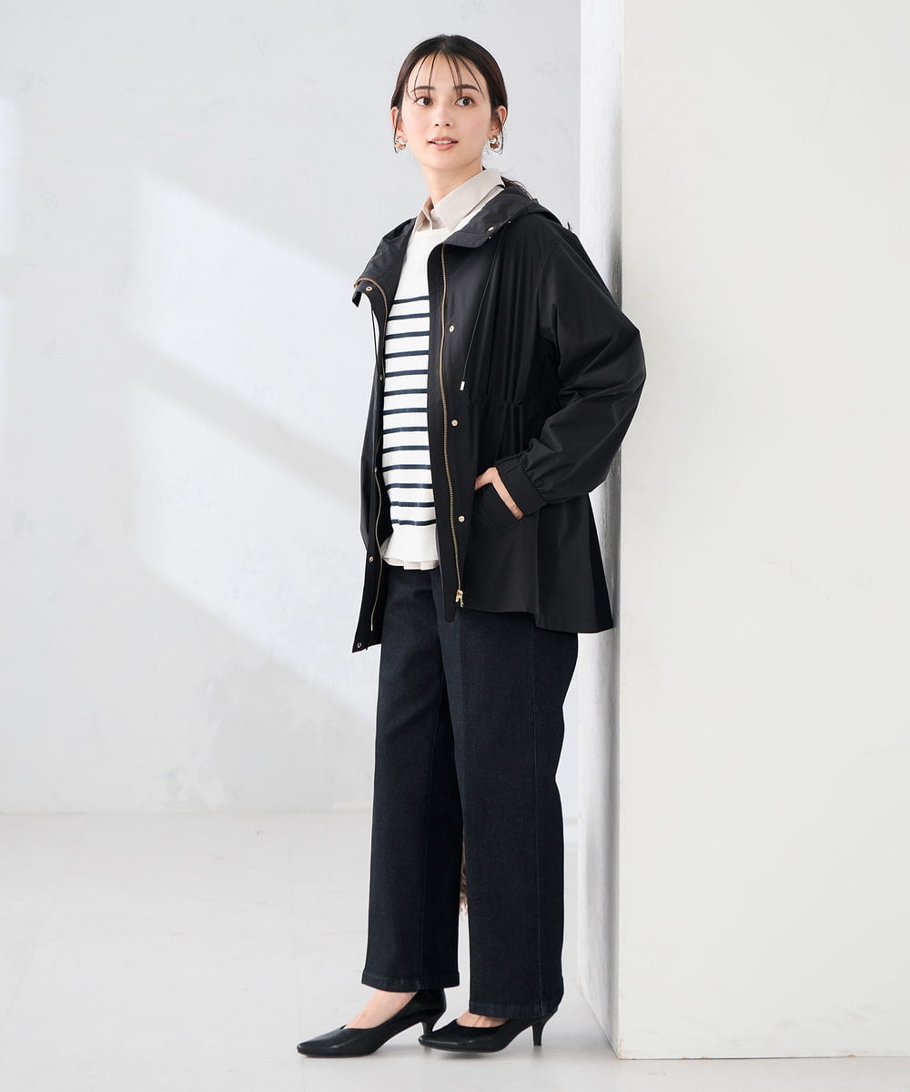 K2JED01089 a.v.v(アー・ヴェ・ヴェ) 【微撥水】フーテッドブルゾン ライトカーキ