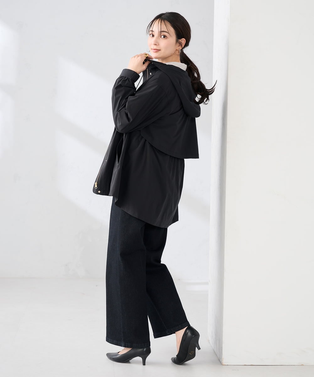 K2JED01089 a.v.v(アー・ヴェ・ヴェ) 【微撥水】フーテッドブルゾン ライトカーキ