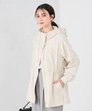 K2JED01089 a.v.v(アー・ヴェ・ヴェ) 【微撥水】フーテッドブルゾン ライトカーキ