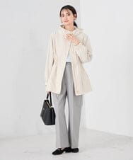 K2JED01089 a.v.v(アー・ヴェ・ヴェ) 【微撥水】フーテッドブルゾン ライトカーキ