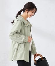 K2JED01089 a.v.v(アー・ヴェ・ヴェ) 【微撥水】フーテッドブルゾン ライトカーキ