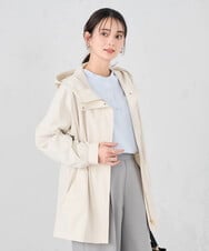 K2JED01089 a.v.v(アー・ヴェ・ヴェ) 【微撥水】フーテッドブルゾン ライトカーキ