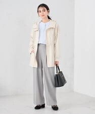 K2JED01089 a.v.v(アー・ヴェ・ヴェ) 【微撥水】フーテッドブルゾン ライトカーキ