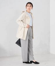 K2JED01089 a.v.v(アー・ヴェ・ヴェ) 【微撥水】フーテッドブルゾン ライトカーキ