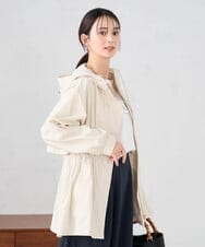 K2JED01089 a.v.v(アー・ヴェ・ヴェ) 【微撥水】フーテッドブルゾン ライトカーキ