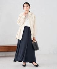 K2JED01089 a.v.v(アー・ヴェ・ヴェ) 【微撥水】フーテッドブルゾン ライトカーキ