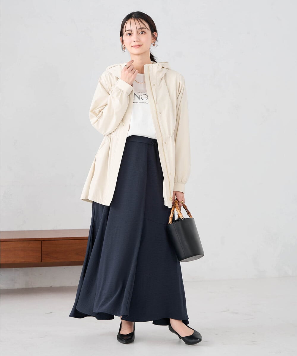 K2JED01089 a.v.v(アー・ヴェ・ヴェ) 【微撥水】フーテッドブルゾン ライトカーキ