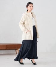 K2JED01089 a.v.v(アー・ヴェ・ヴェ) 【微撥水】フーテッドブルゾン ライトカーキ