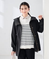 K2JED01089 a.v.v(アー・ヴェ・ヴェ) 【微撥水】フーテッドブルゾン ブラック