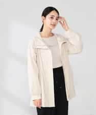 K2JED01089 a.v.v(アー・ヴェ・ヴェ) 【微撥水】フーテッドブルゾン ライトカーキ