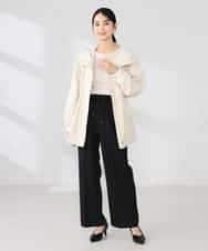 K2JED01089 a.v.v(アー・ヴェ・ヴェ) 【微撥水】フーテッドブルゾン ライトカーキ