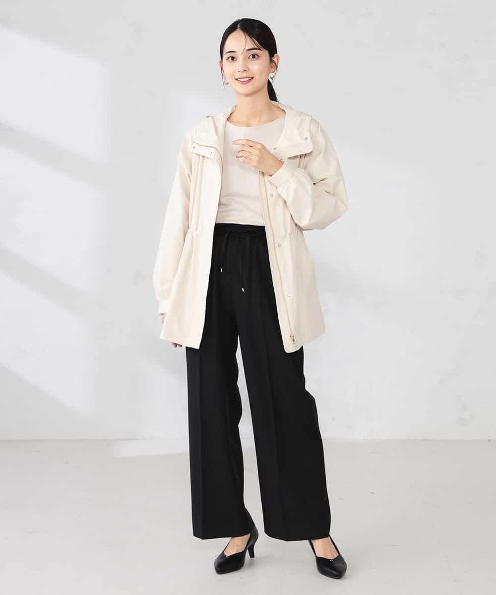 K2JED01089 a.v.v(アー・ヴェ・ヴェ) 【微撥水】フーテッドブルゾン ライトカーキ