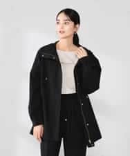 K2JED01089 a.v.v(アー・ヴェ・ヴェ) 【微撥水】フーテッドブルゾン ライトカーキ