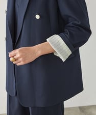 K2JFA04109 a.v.v(アー・ヴェ・ヴェ) 【洗える】ダブルブレストジャケット ネイビー