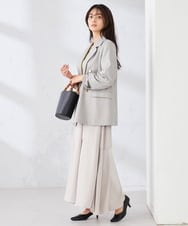 K2JFD04119 a.v.v(アー・ヴェ・ヴェ) 【洗える】ダブルブレストジャケット ネイビー