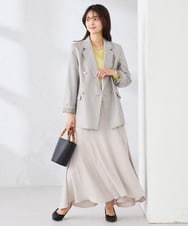 K2JFD04119 a.v.v(アー・ヴェ・ヴェ) 【洗える】ダブルブレストジャケット ネイビー