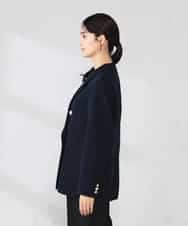 K2JFD04119 a.v.v(アー・ヴェ・ヴェ) 【洗える】ダブルブレストジャケット ネイビー