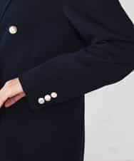 K2JFD04119 a.v.v(アー・ヴェ・ヴェ) 【洗える】ダブルブレストジャケット ネイビー