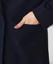 K2JFD04119 a.v.v(アー・ヴェ・ヴェ) 【洗える】ダブルブレストジャケット ネイビー