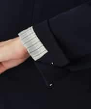 K2JFD04119 a.v.v(アー・ヴェ・ヴェ) 【洗える】ダブルブレストジャケット ネイビー