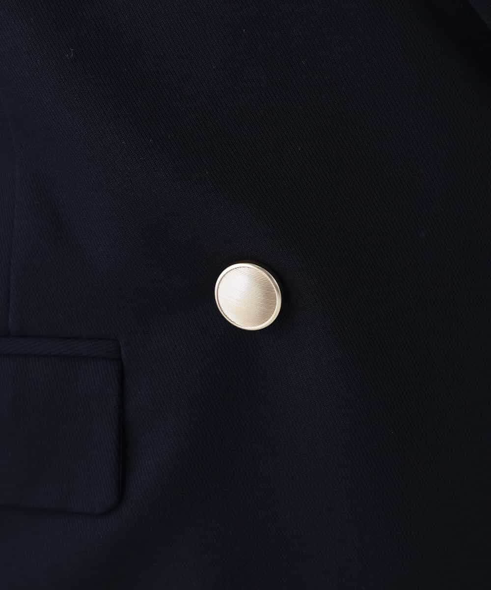 K2JFD04119 a.v.v(アー・ヴェ・ヴェ) 【洗える】ダブルブレストジャケット ネイビー