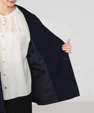 K2JFD04119 a.v.v(アー・ヴェ・ヴェ) 【洗える】ダブルブレストジャケット ネイビー