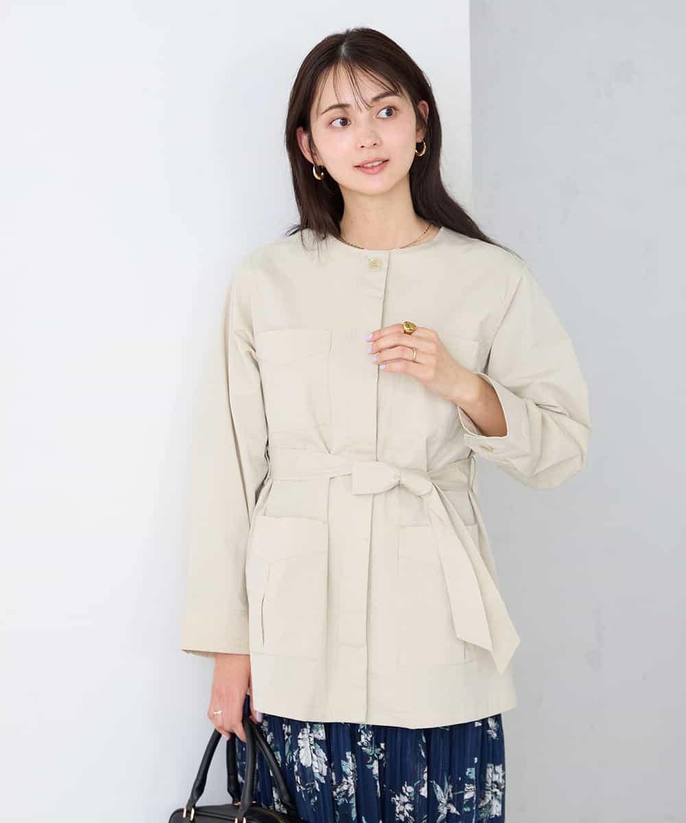 K2JFD10099 a.v.v(アー・ヴェ・ヴェ) サファリジャケット グレージュ