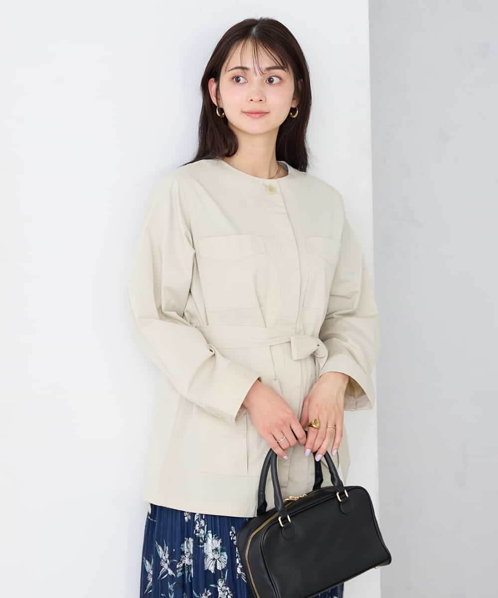 K2JFD10099 a.v.v(アー・ヴェ・ヴェ) サファリジャケット グレージュ