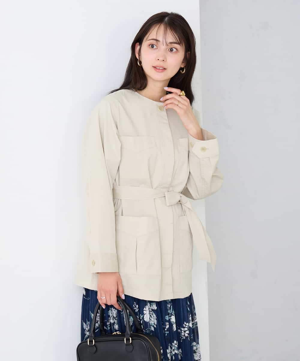 K2JFD10099 a.v.v(アー・ヴェ・ヴェ) サファリジャケット グレージュ