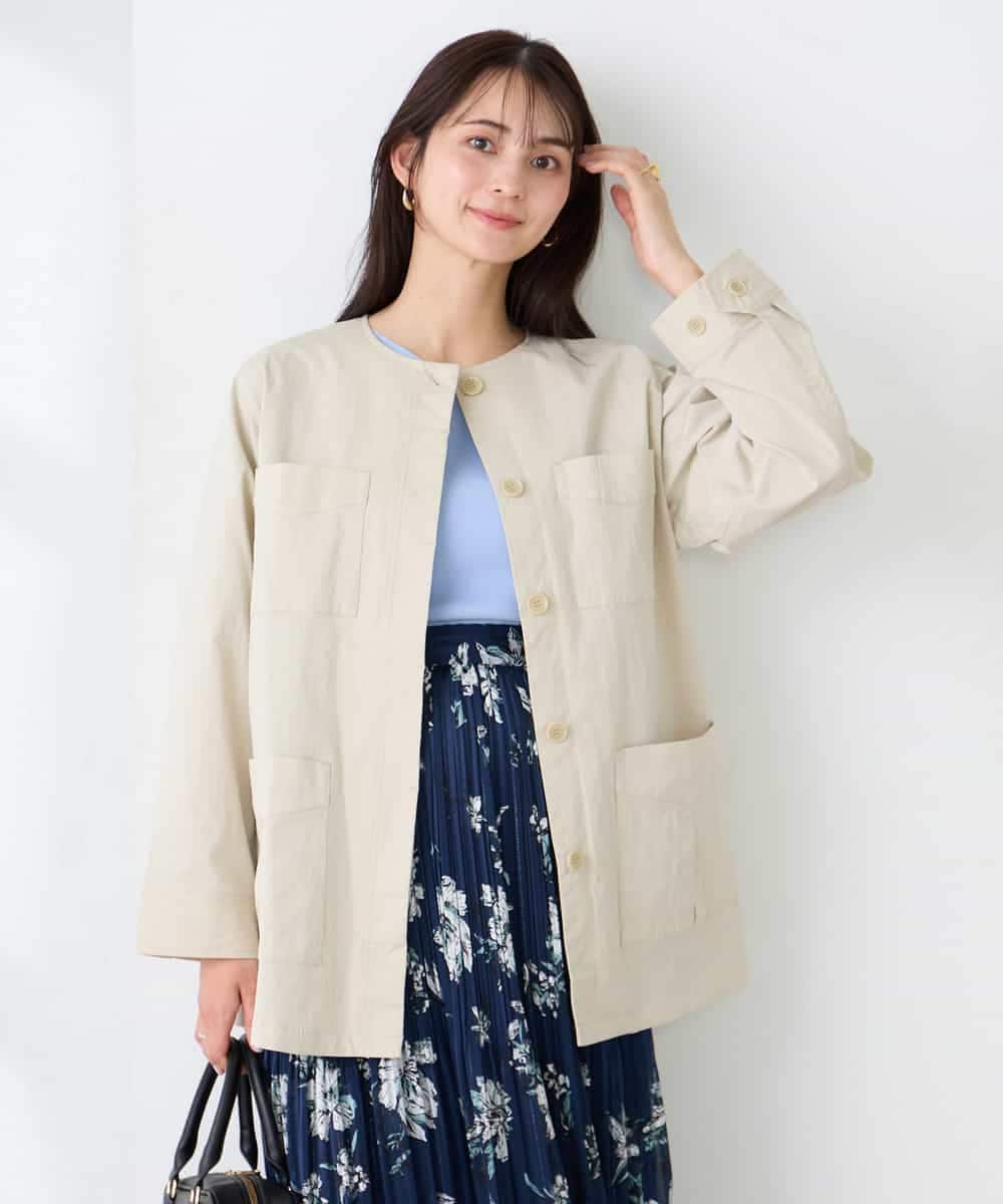 K2JFD10099 a.v.v(アー・ヴェ・ヴェ) サファリジャケット グレージュ