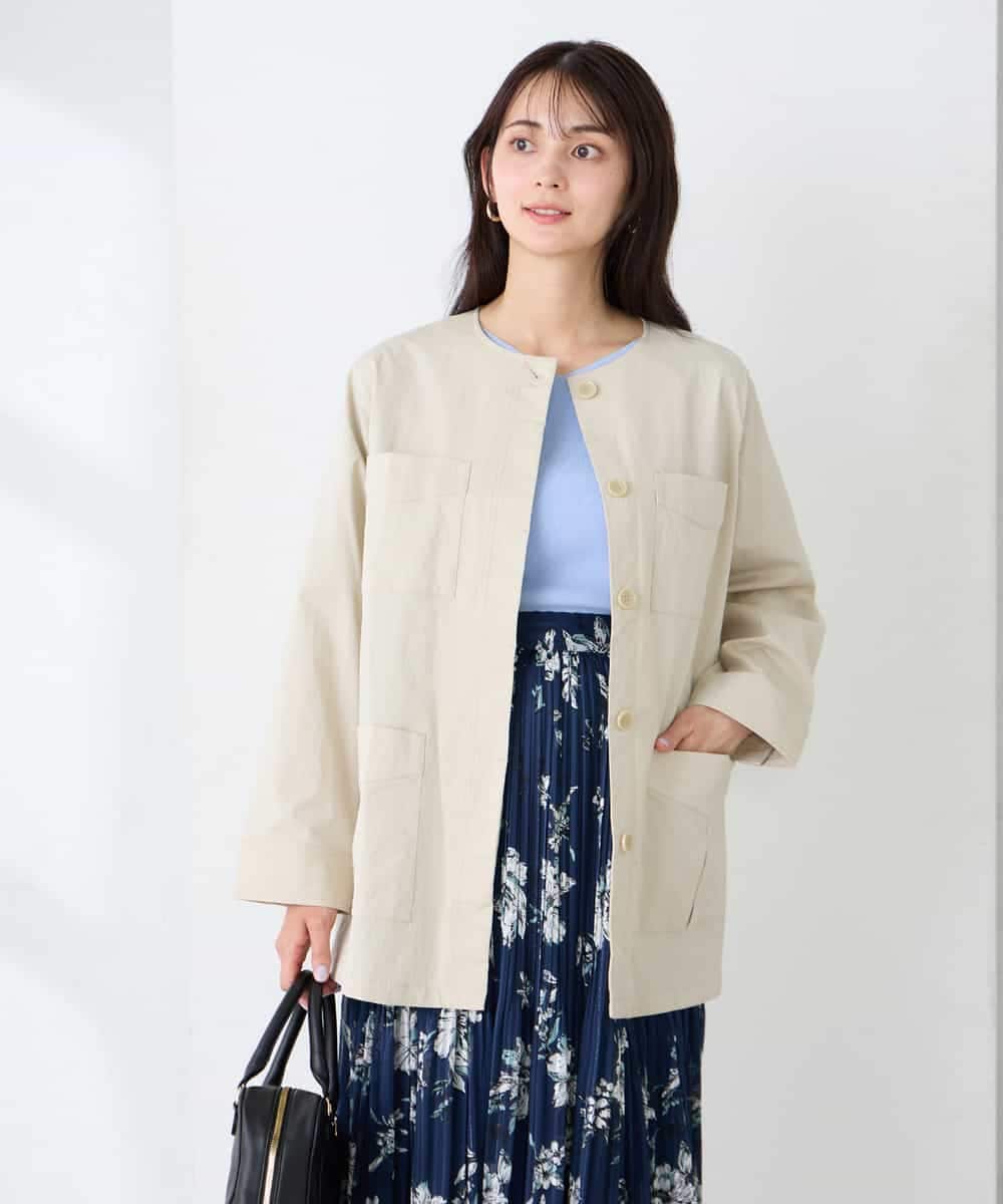 K2JFD10099 a.v.v(アー・ヴェ・ヴェ) サファリジャケット グレージュ