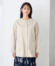 K2JFD10099 a.v.v(アー・ヴェ・ヴェ) サファリジャケット グレージュ