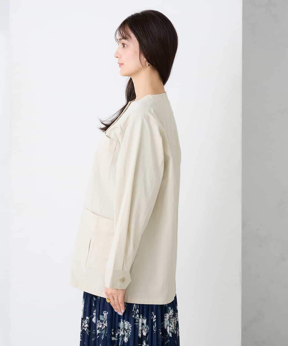 K2JFD10099 a.v.v(アー・ヴェ・ヴェ) サファリジャケット グレージュ