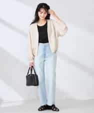 K2JFD12089 a.v.v(アー・ヴェ・ヴェ) Vネックシアーブルゾン ベージュ