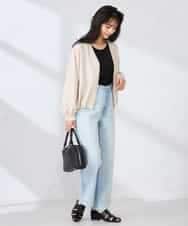 K2JFD12089 a.v.v(アー・ヴェ・ヴェ) Vネックシアーブルゾン ベージュ