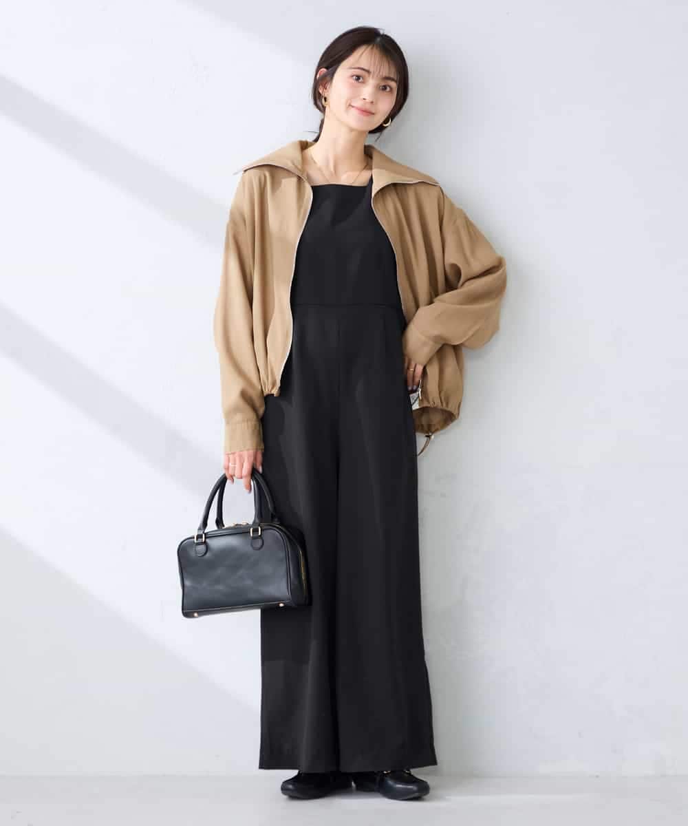 K2JFD13089 a.v.v(アー・ヴェ・ヴェ) スタンドカラーセミシアーブルゾン ベージュ