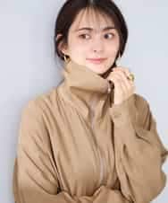 K2JFD13089 a.v.v(アー・ヴェ・ヴェ) スタンドカラーセミシアーブルゾン ベージュ