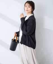 K2JFD13089 a.v.v(アー・ヴェ・ヴェ) スタンドカラーセミシアーブルゾン ベージュ