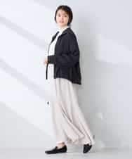 K2JFD13089 a.v.v(アー・ヴェ・ヴェ) スタンドカラーセミシアーブルゾン ベージュ