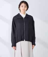 K2JFD13089 a.v.v(アー・ヴェ・ヴェ) スタンドカラーセミシアーブルゾン ベージュ