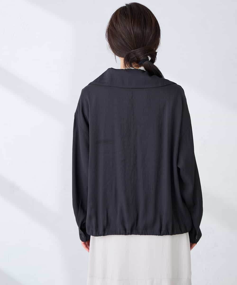 K2JFD13089 a.v.v(アー・ヴェ・ヴェ) スタンドカラーセミシアーブルゾン ベージュ