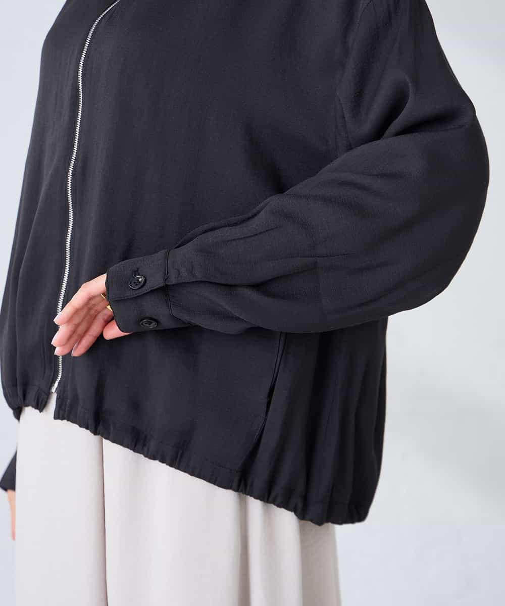 K2JFD13089 a.v.v(アー・ヴェ・ヴェ) スタンドカラーセミシアーブルゾン ベージュ