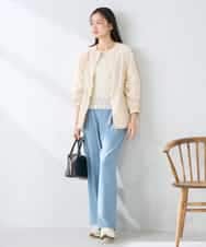 K2JFD24089 a.v.v(アー・ヴェ・ヴェ) ウエストドロストノーカラーブルゾン アイボリー