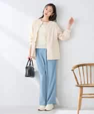 K2JFD24089 a.v.v(アー・ヴェ・ヴェ) ウエストドロストノーカラーブルゾン アイボリー