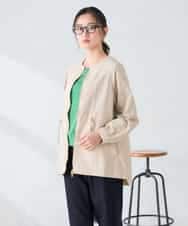 K2JFD24089 a.v.v(アー・ヴェ・ヴェ) ウエストドロストノーカラーブルゾン アイボリー